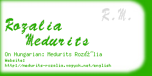 rozalia medurits business card